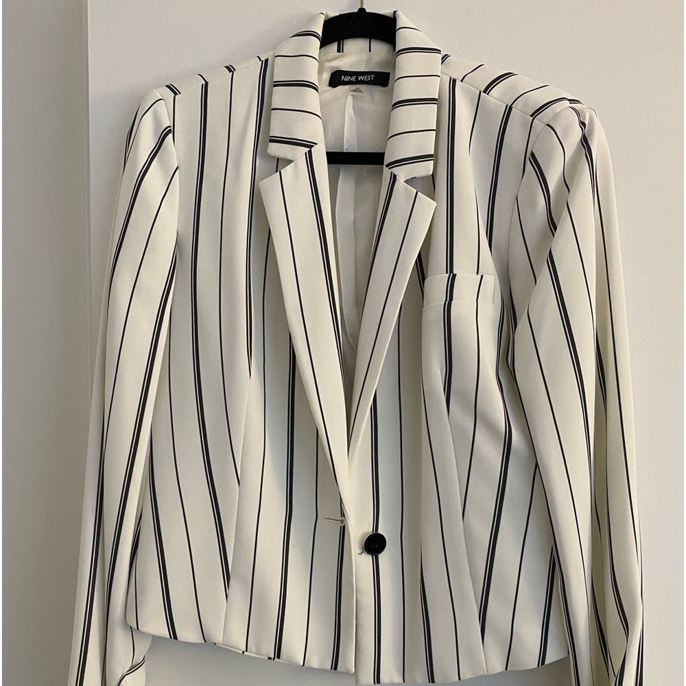 White Jacket with Black stripes